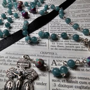 Icy Blue & Purple Guardian Angel Rosary-5