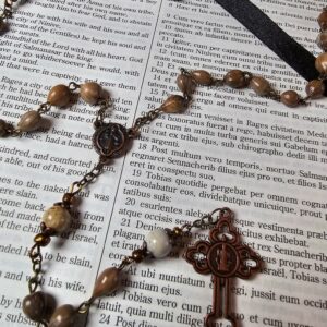 Job's Tears Saint Benedict Rosary.-2