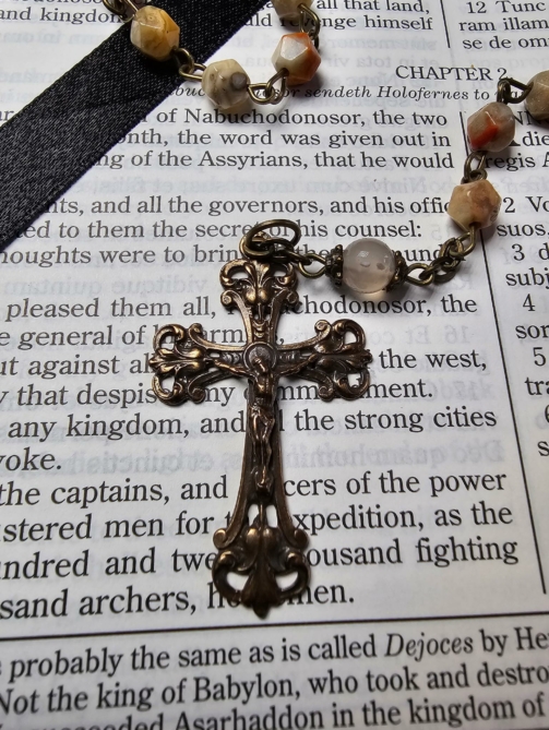 Our Lady of Mount Carmel Stone Rosary-2