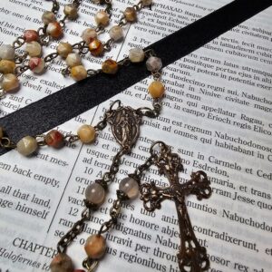 Our Lady of Mount Carmel Stone Rosary-7