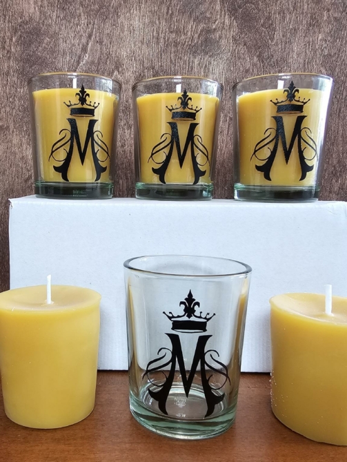 2oz Votive Candle w: Decal Glass-2