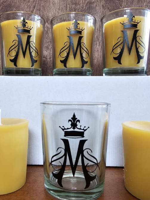 2oz Votive Candle w: Decal Glass-3