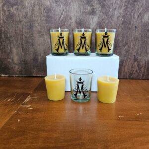 2oz Votive Candle w: Decal Glass