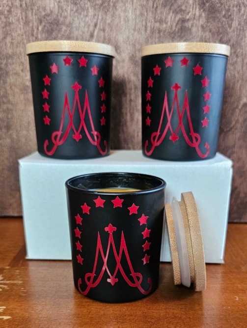 6oz Black Votive Candle w: Lid