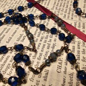 Royal Blue w: Moon Stone Rosary-4