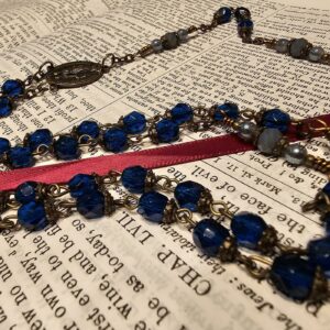 Royal Blue w: Moon Stone Rosary-6