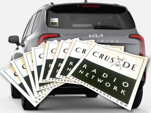 New! CRUSADE Radio Network Logo Window Sticker