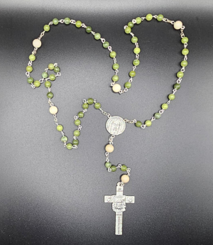 Green Aventurine Holy Face Rosary