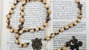 Bronze Acai Berry Cord Rosary