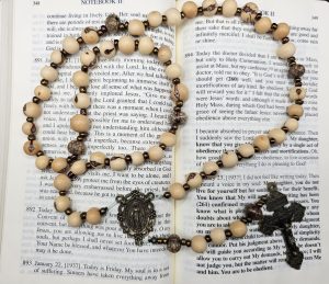 Bronze Acai Berry Cord Rosary