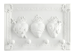 Sacred Hearts Wall Rosary Hanger