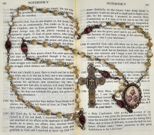 Hearts of the Holy Family Mother of Pearl Rosary