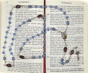 Our Lady of Mount Carmel Light Blue Rosary