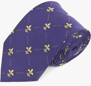 Fleur De Lis Classic and Traditional Silk Necktie
